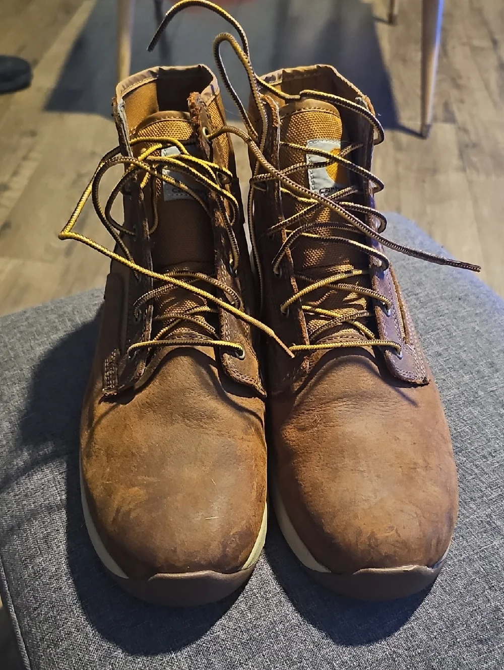 Carhartt Brown Boots Lace-Up Casual Outdoor Style Size 12 Men Work